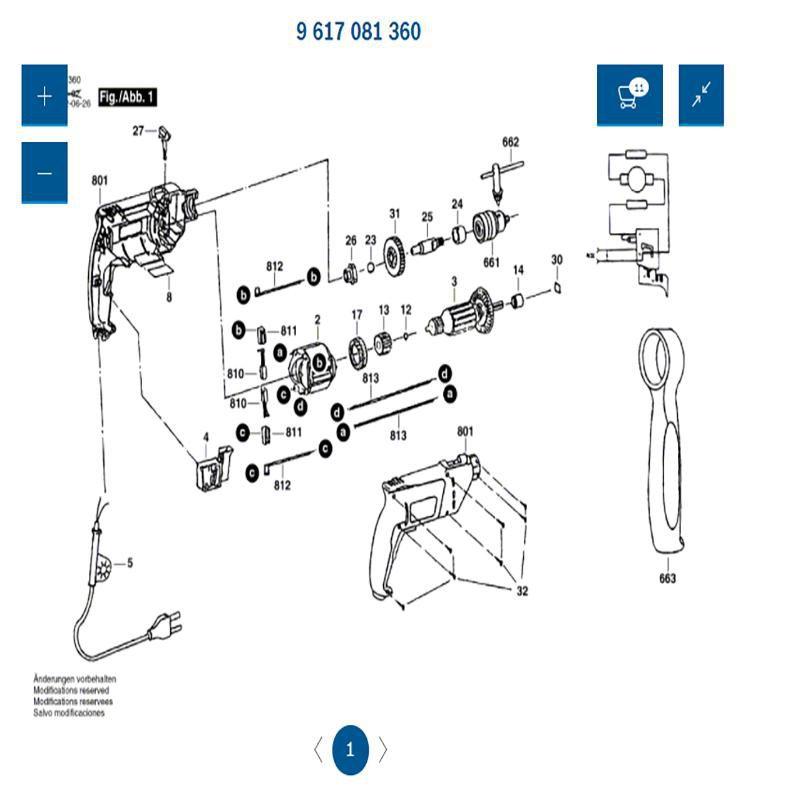 Interruptor para Furadeira PSB 420.2/MAGNUN 9618087097 BOSCH